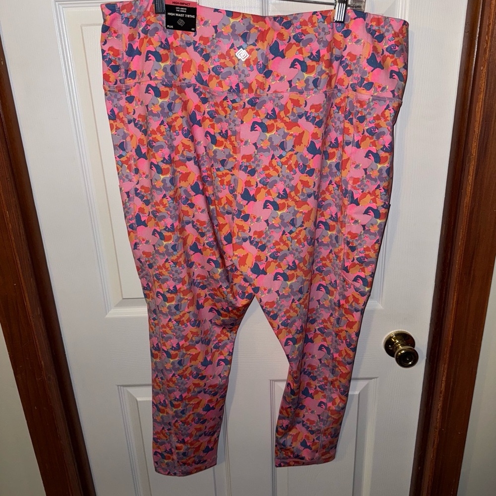 Belk Multicolor Abstract Print Pants